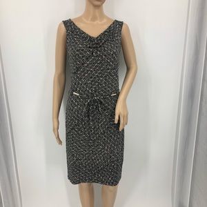 Ann Taylor Dress Black & White Dress Sleeveless Small